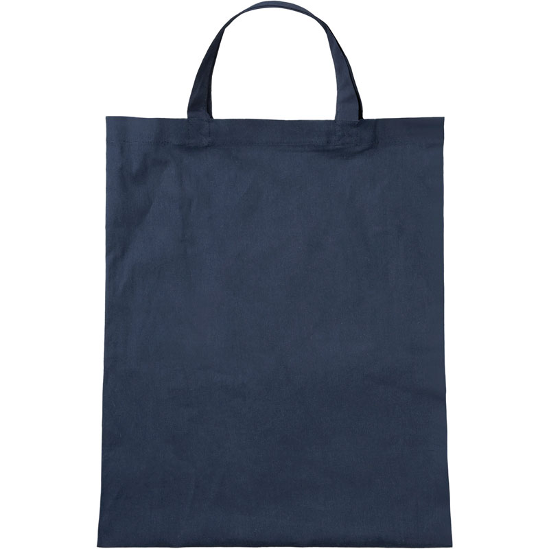 color cotton bag with short handles 38x42 cm