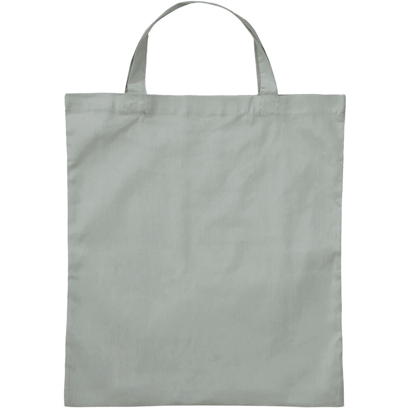 color cotton bag with short handles 38x42 cm