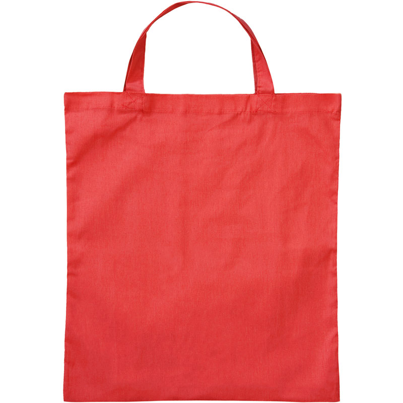 color cotton bag with short handles 38x42 cm