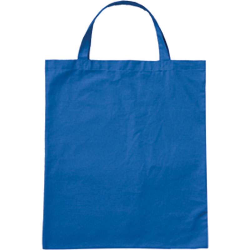 color cotton bag with short handles 38x42 cm