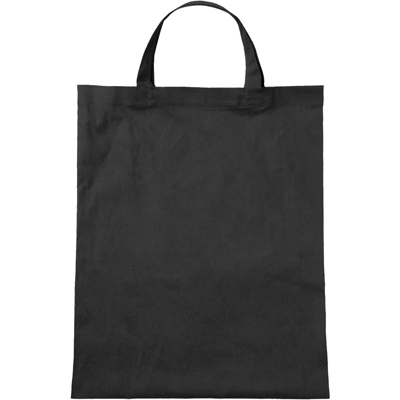 color cotton bag with short handles 38x42 cm