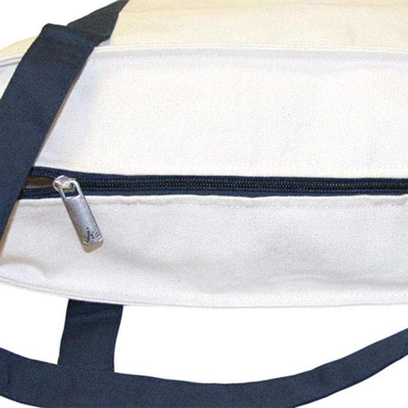 cotton shopping bag with zipper